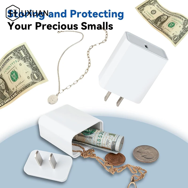 1Pcs Private Money Box Fake Charger Plug Secret Jewelry ⁣⁣⁣⁣Hidden Storage Box Medicine Box Secret Hidden Storage Box