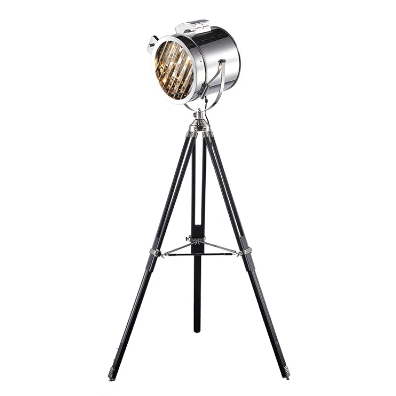 Tripod Search Lantern Retro Vintage Floor Lamp led E27 Magic mirror Industrial Lamp Living Room Loft Decor Bedroom Study