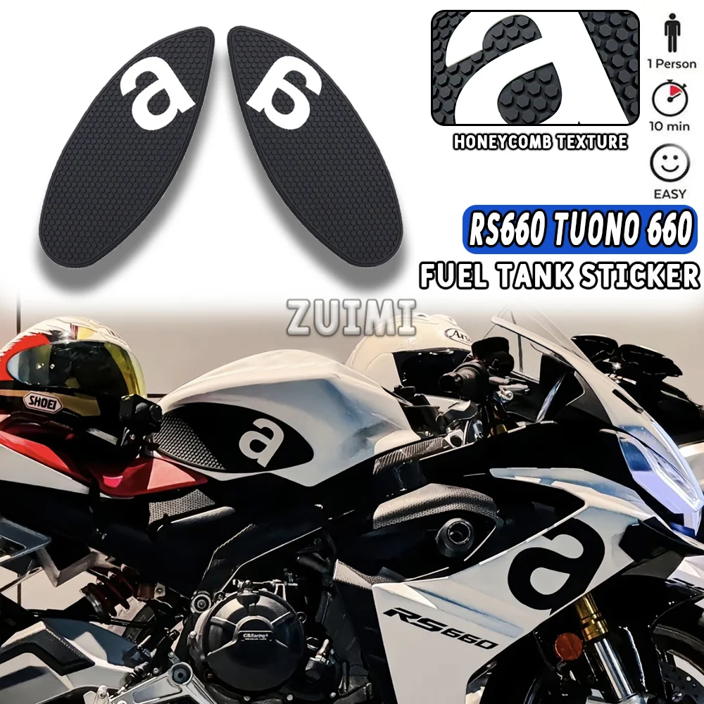 

For Aprilia RS 660 RS660 TUONO 660 2021-2024 Motorcycle Side Fuel ​Tank pad Tank Pads Protector Stickers Decal Traction Pad