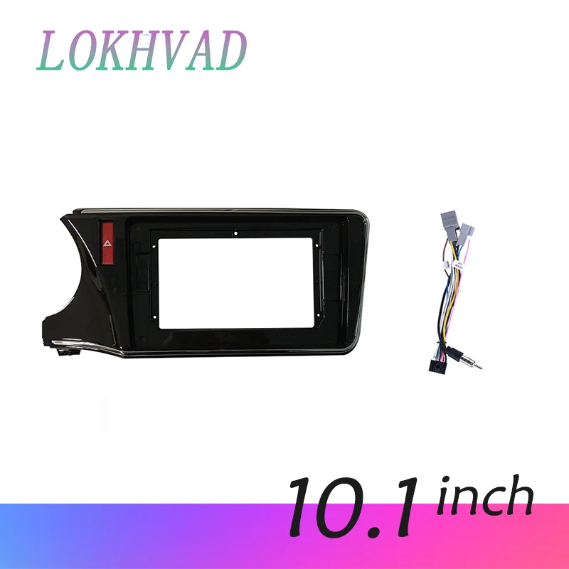 10Inch Radio Fascia fit For Honda City LHD 2014 2015 2016 2017 Stereo DVD Player Install Surround Trim Panel Audio Frame Cover