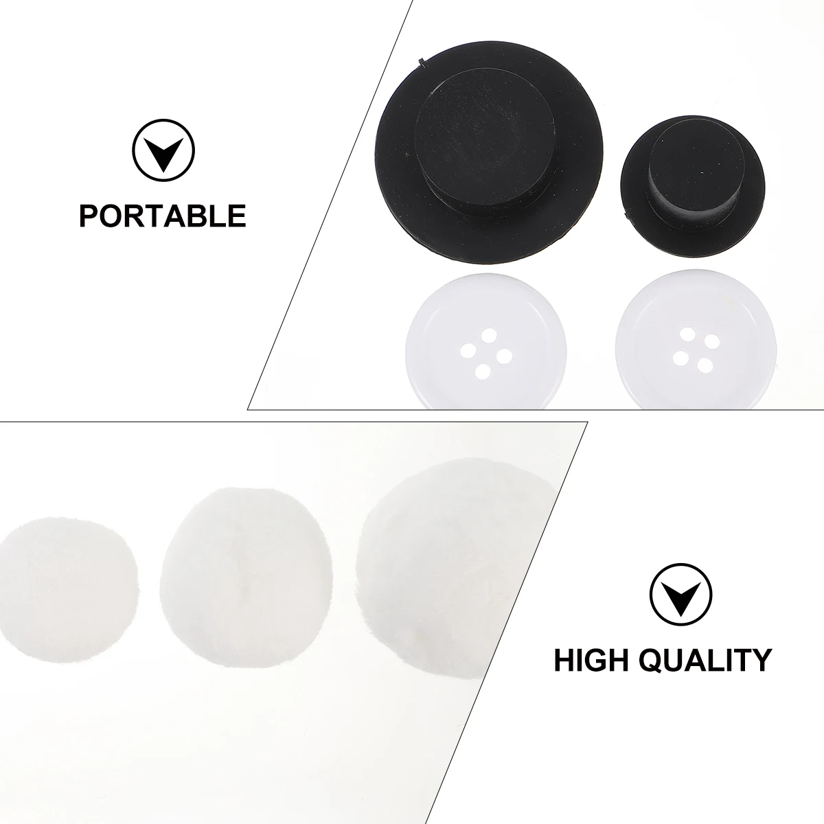 

46pcs 2 Sets Snowman Diy Materials Kit Creative Christmas Craft Supplies Family Decor Ornament Reusable Funny Snowman Decoration