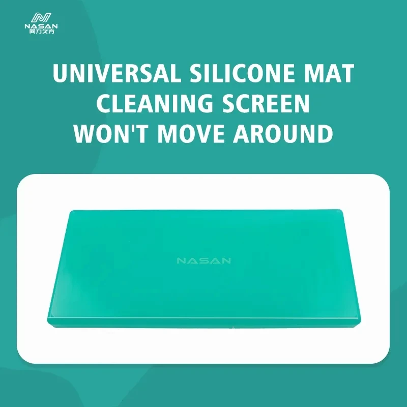 Nasan Green Silicone Pad Super Soft Wear-Resistant 7 Inch Magic Laminating Pad For Mobile Phone Curved LCD Screen Slicone Mat