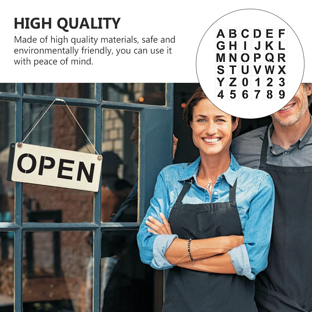 

1Set Large Alphabet Stencils Letter Number Drawing Templates Safe Eco Friendly for Painting Drawing Molds