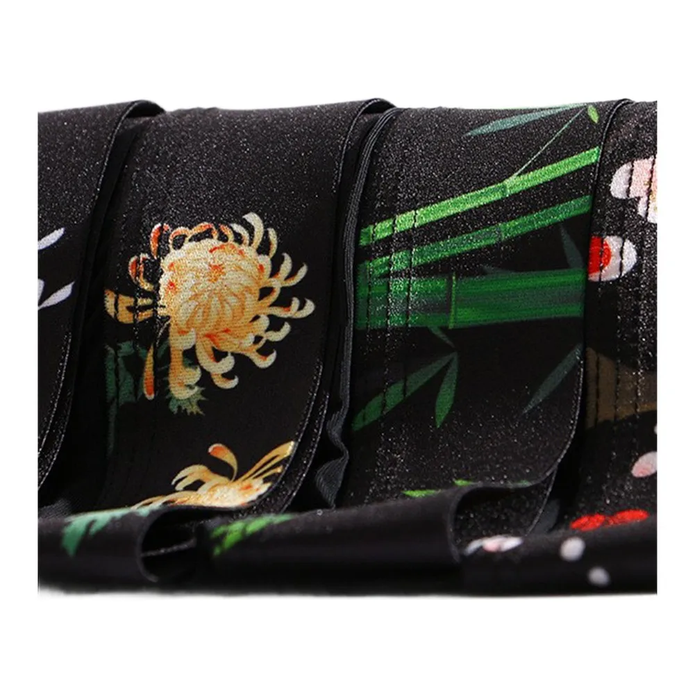 

Men's Floral Printed Thin Silky Boxer Briefs Ice Silk Breathable Underwear U Pouch Basic Style Boxers Shorts