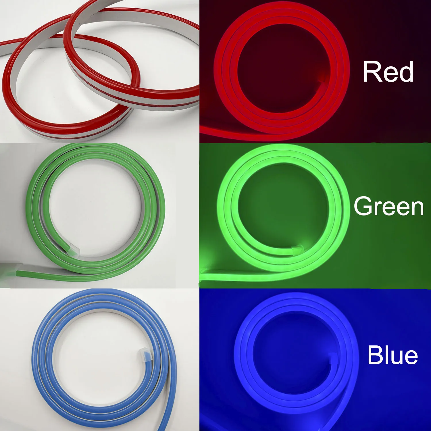 DC5V Neon Led Strip Light 2835 120Leds/M 6mm Narrow Rope Flex Tape Silicon Tube Bar Waterproof DIY Sign Red Green Blue Yellow