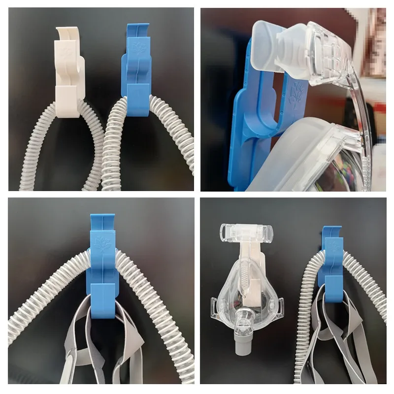 قطعتان من شماعات خرطوم أنبوب CPAP العالمية - حامل قناع متين ممتاز لعرض النوم وإكسسوارات العناية الشخصية