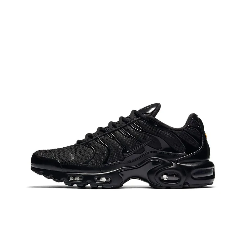 Nike Air Max Plus TN Men Women Running Shoes Breathable, Non Slip, Durable Air Cushion, Cushioning Fabric Triple Black