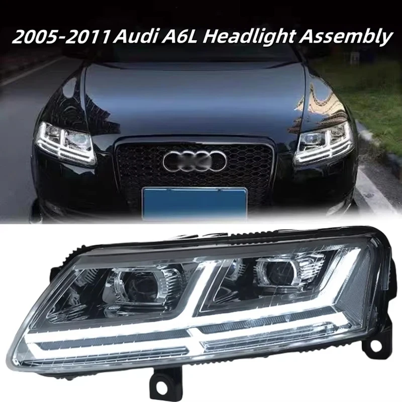 

Car Headlights for Audi A6L 2005-2011 Retrofit Headlight Assembly LED Daytime Running Lights Streaming Turn Signal Lens Near