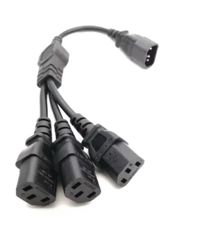 High Quality IEC 320 C High Quality IEC 320 C14 Male Plug to 3XC13 Female Y Type Splitter Power Cord , C14 to 3 x C13, 250V/10A