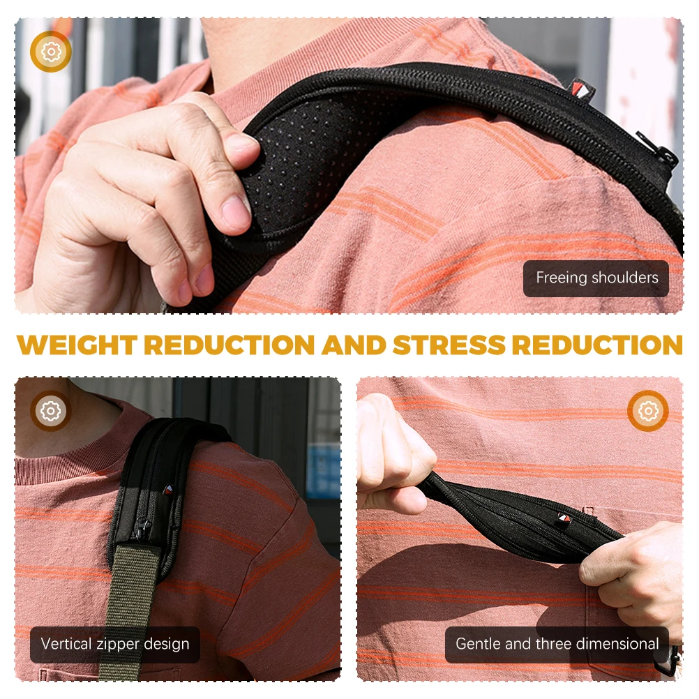 

Shoulder Strap Pad Detachable Cushion For Backpacks Guitar Bags Sweat-Wicking Comfortable Replacement Bag Accessory