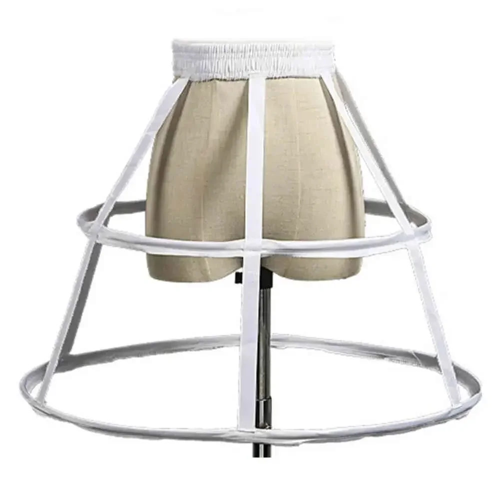 

Pettichat Hoop Skirt Waistband Adjustable Pannier Petticoat White Black 2 Hoop Cage Skirt Wedding Bridal Crinoline