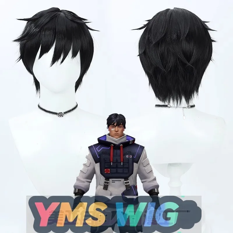

[YMS WIG] Fearless Contract Showdown Cos Wig Black Short Hair Daily Male Showdown