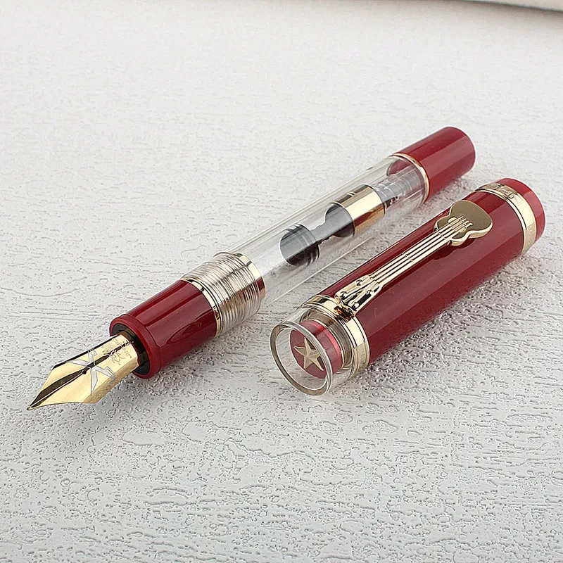 Jinhao Fountain Pen Luxury Guitar Clip F/M Sword Nib Writing Calligraphy Ink Pens Office School Supplies Stationary