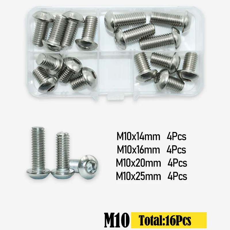 🔩 Tornillos Cabeza Lente – Acero Inoxidable V2A Negro (M4, M5, M6) Hexágono Interior – Sego (Fabricado En Alemania)