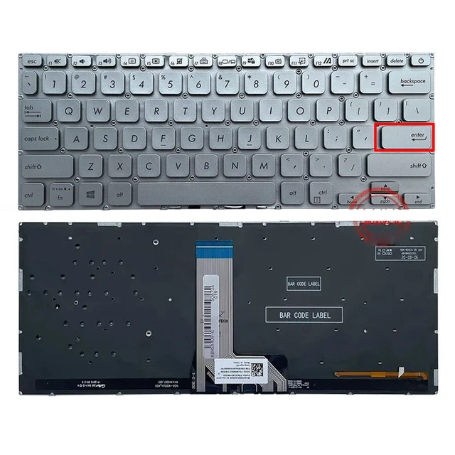 US Backlit Keyboard For ASUS VivoBook X415 X415JA Silver/Black - AliExpress