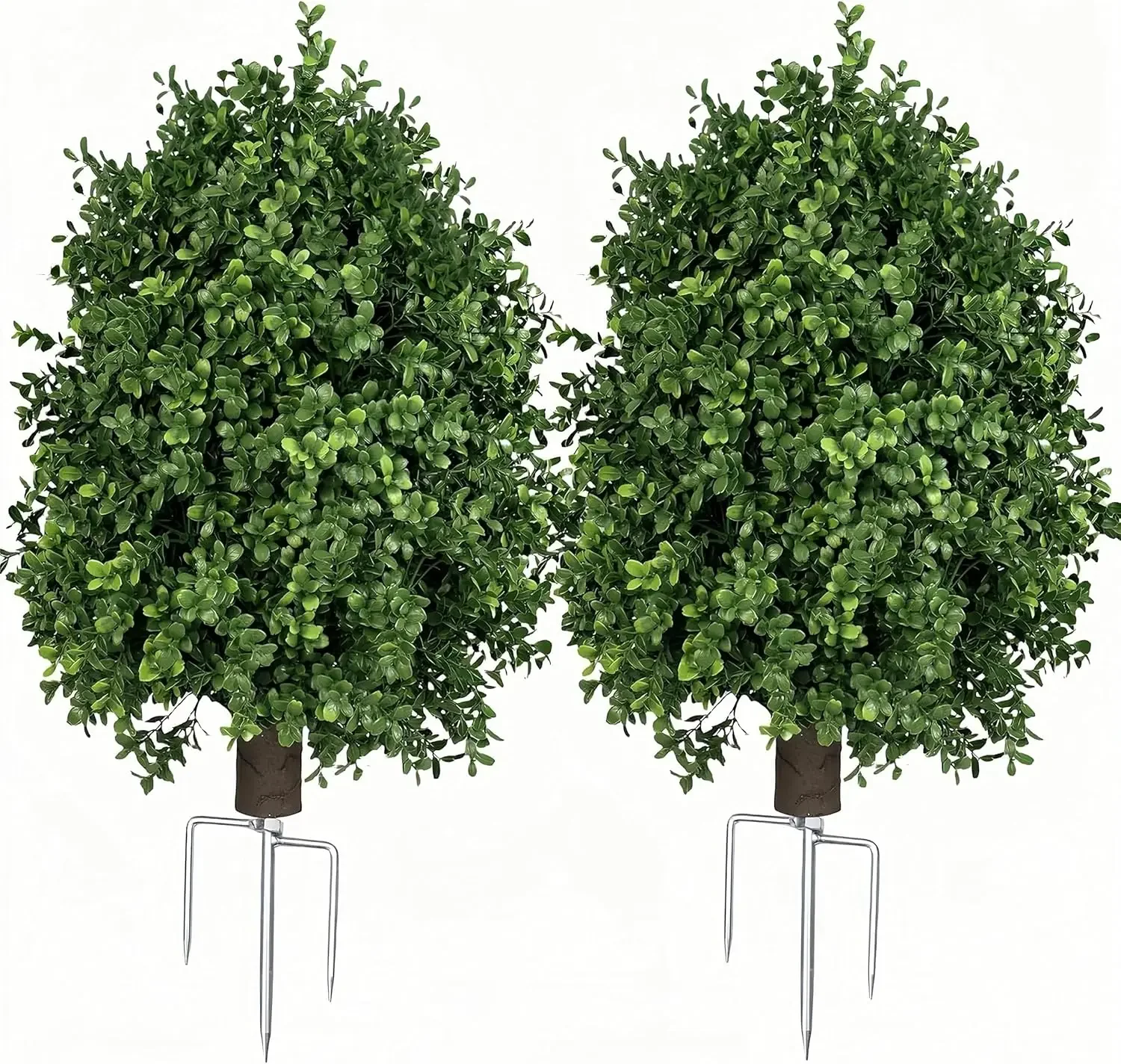 

Artificial Boxwood Topiary Bush Shrubs For Outdoors Ball Tree UV Resistant Evergreen Front Porch Garden Yard Balcony Decor