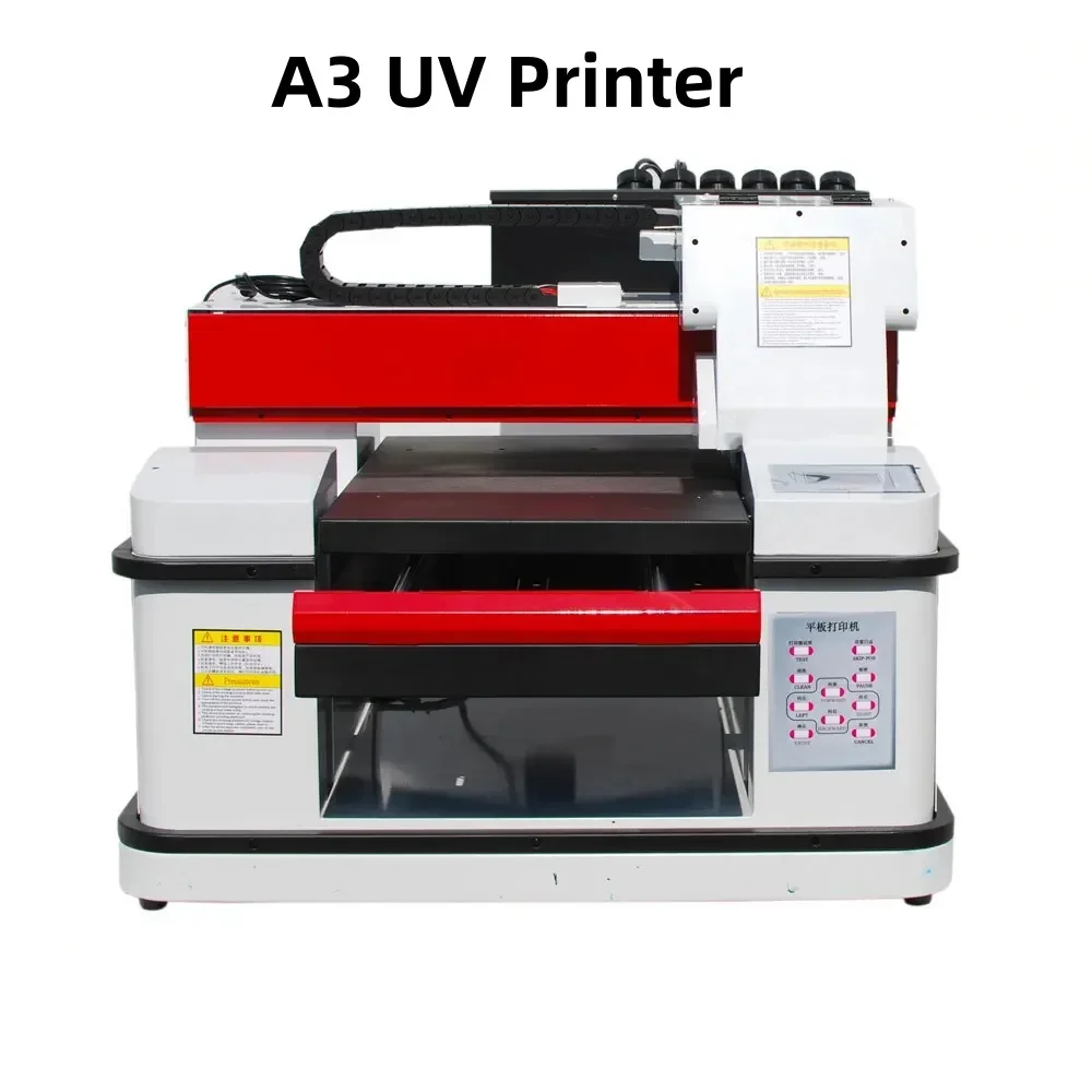 A3 UV Printer Double XP600 Print Head Automatic 1440/2880dpi 3d phone case T-shirt Clothes Hat Logo Digital Printing Machine