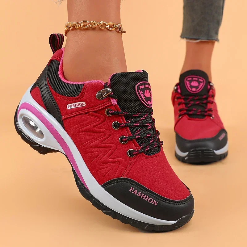 

Women's Hiking Shoes Fashionable Luxurious Wedge Running Shoes Shock-absorbing Breathable Comfortable Outdoor Camping Sneakers