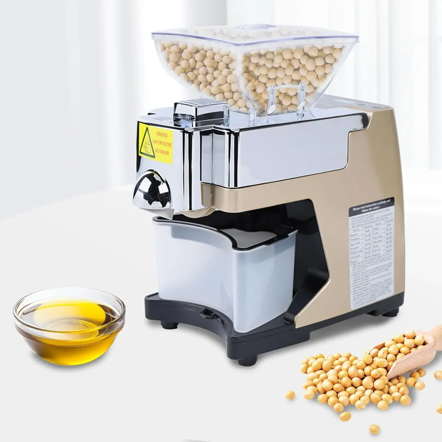 Olives Oil Extraction Squeezer Oil Press Machine Food Grade 304 Stainless Steel Commercial Electric Hot/Cold Nut Seed Extractor