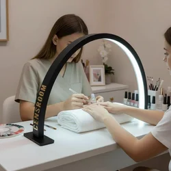 Censroom 30 inch Crystals Arc Light 40W 3000K-6000K Half Moon LED Light for Nail Table Lamps Manicure Salon Lamp with Diamonds