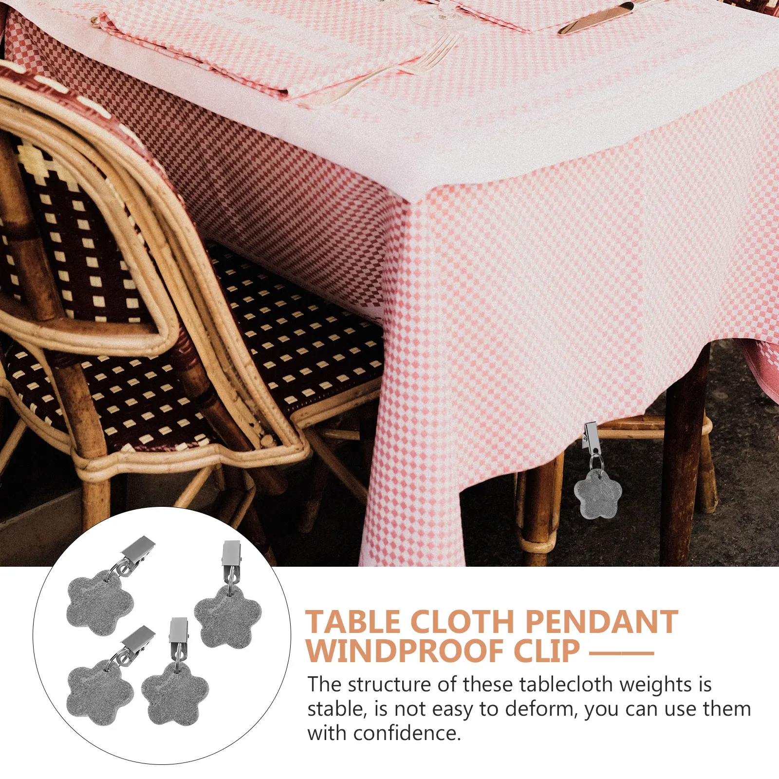 

4pcs Tablecloth Clips Weights Leaf Shape Holders for Outdoor Tables Picnic Small Fasteners Folding Tables Keep Cloth