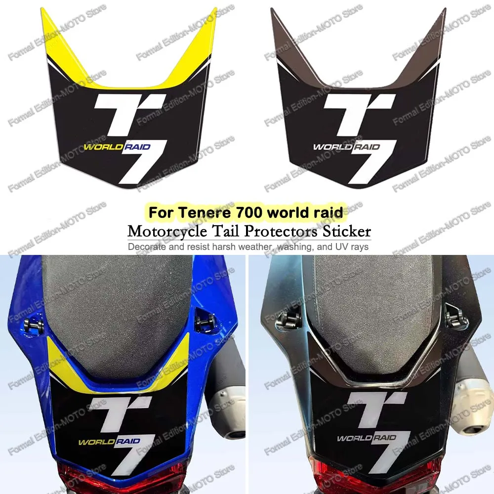 

3D Epoxy Resin Sticker Motorcycle Tail Protective Sticker Waterproof Scratchproof Sticker for Yamaha Tenere 700 world raid -2024