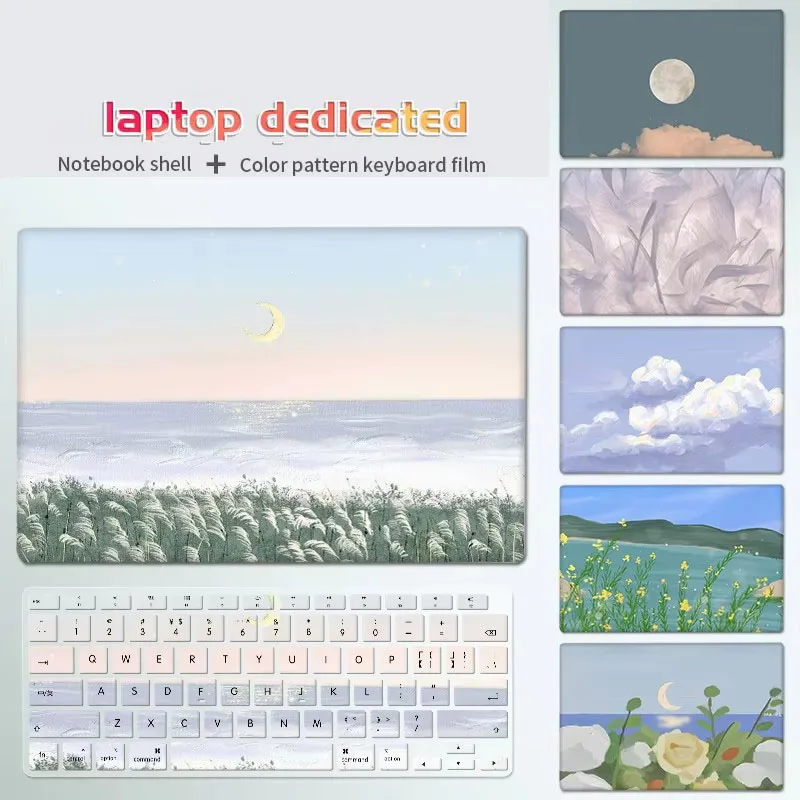 

DIY Oil Painting Cover Laptop Case For MacBook Air 13 Case Hard Cover Keyboard Cover Laptop Sleeve M1 A2338 Air 13 A2442 Case