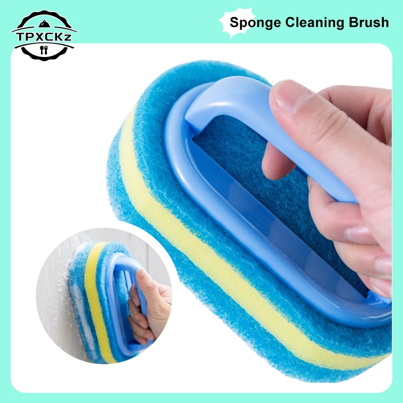 

Волшебная губка для кухни, ванной комнаты, туалета, чистка стеклянных стен, щетка для ванны, губка с ручкой, керамическая щетка для чистки оконных прорезей