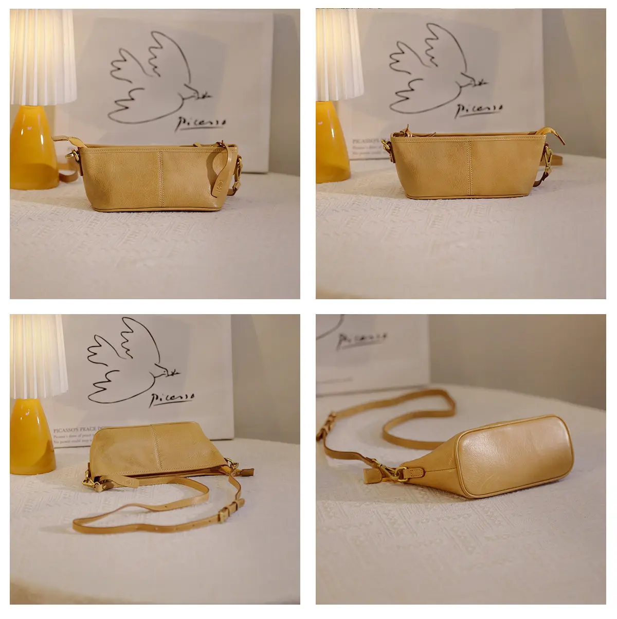 PNDME schlichte, handgefertigte Vintage-Umhängetasche aus echtem Leder für Damen, kleine Party-Designer-Umhängetasche aus echtem Rindsleder, Damen-Schultertasche – Detail 17