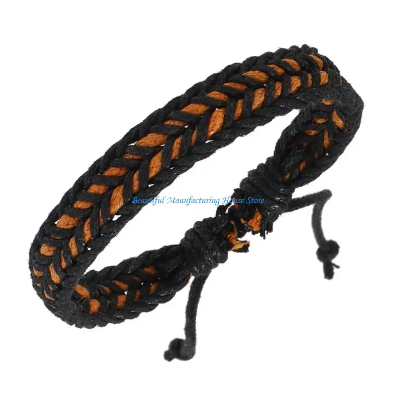 E56A سوار حبل قابل للتمدد مضفر معصمه مجوهرات رياضية خارجية صديقة للبشرة