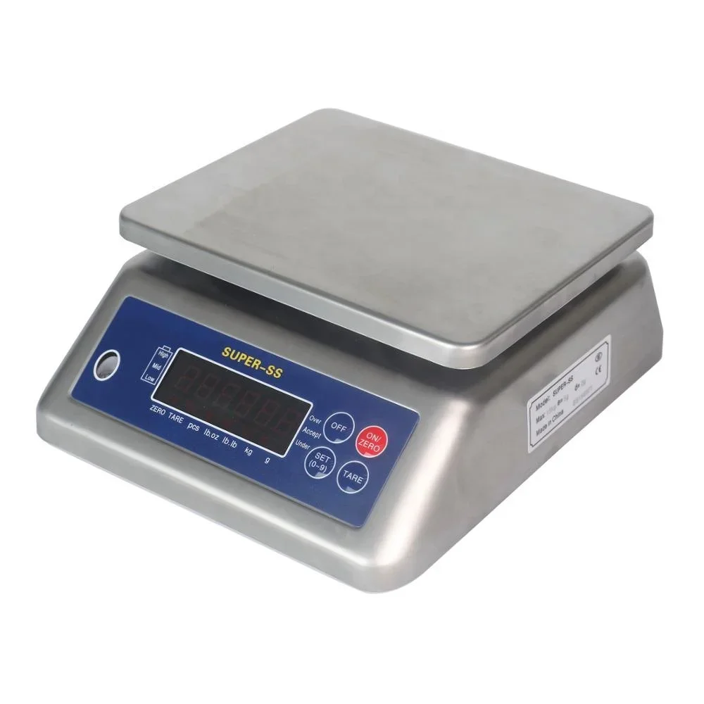 Electronic Waterproof IP68 Washdown Food Kitchen Digital Weighing Scale Platform Scales SUPER NEW 5 SUPER-6 3KG 6KG 15KG 30KG 1g