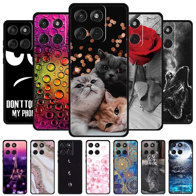 Funda de Silicona Suave Antigolpes para Motorola Edge 60 Pro, Funda para Teléfono Moto Edge 60, Funda Protectora para Motorola Edge 60 Fusion