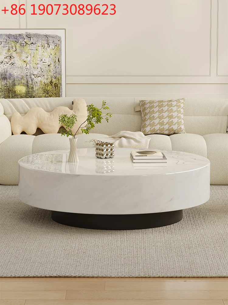 Italian Minimalist Round Marble Nesting Tables Set - Luxury Coffee