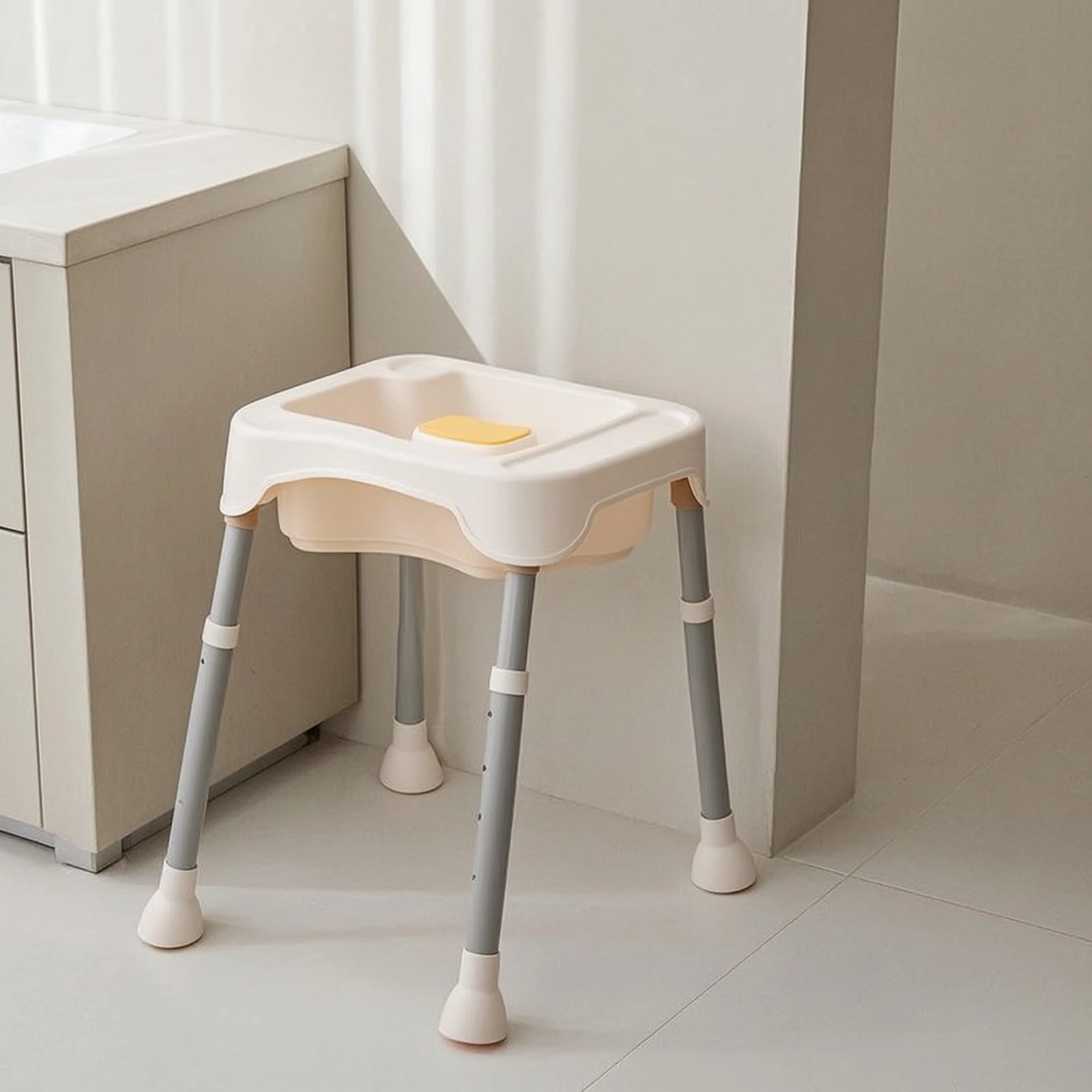 Bedside Hair Washing Basin Height-Adjustable Hair Washing Basin with Stand Comfortable Non for Bedridden Patients