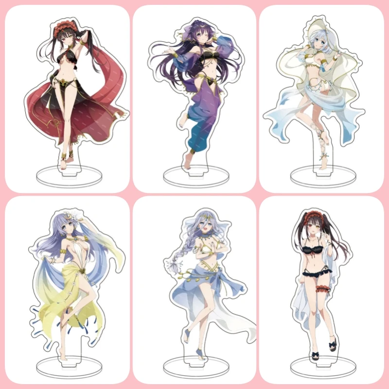 Anime DATE A LIVE V Acrylic Stand Figure Tohka Yatogami/Kurumi Tokisaki/Origami Tobiichi Stand Plate Cosplay Prop Decor Gifts