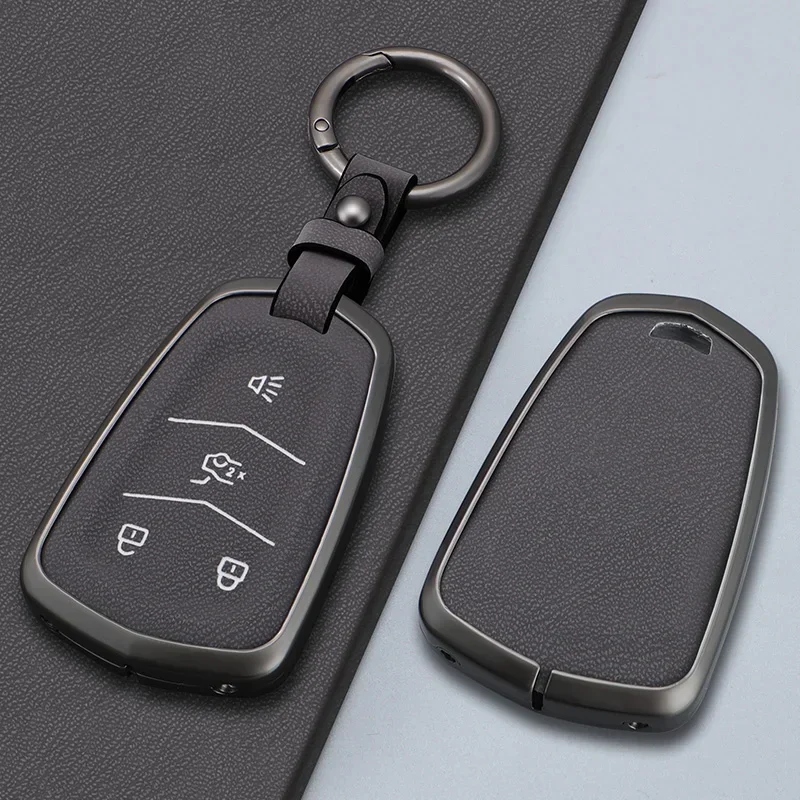 For Cadillac ATS XTS XT5 XT4 CT6 XT6 CTS DTS ESV STS ELR Shell Fob Holder Car Key Case Cover Keychain Protector Accessories