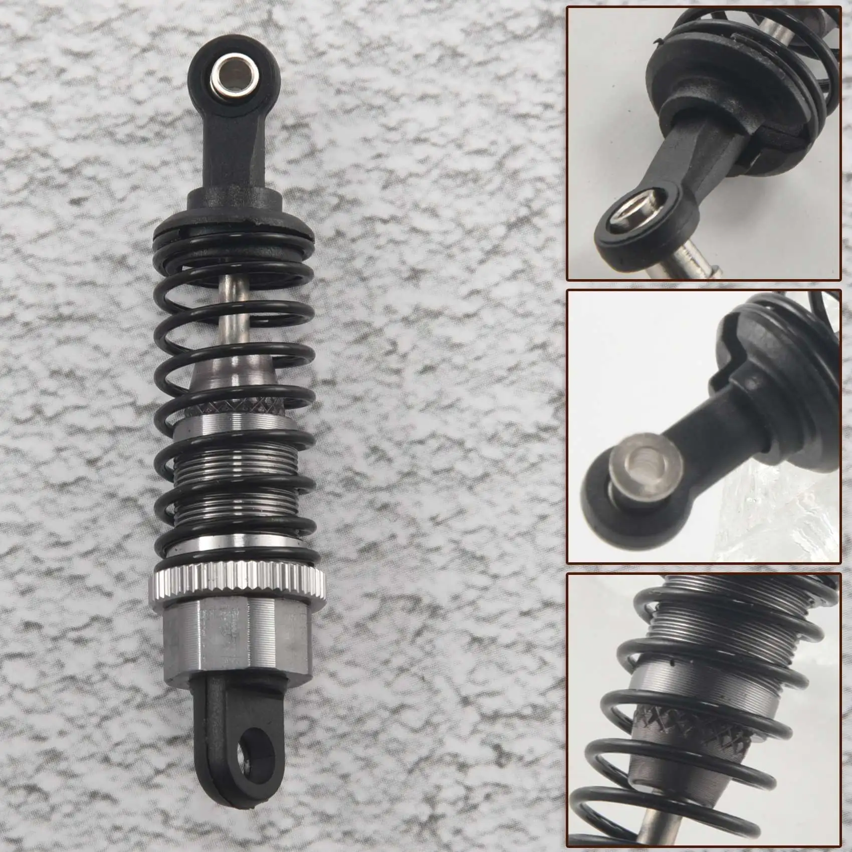 Amortiguador de aluminio para coche de control remoto WLtoys 1/18, piezas de repuesto ensamblado, 4 A949-55, A959, A979, K929, A959-B, A979B