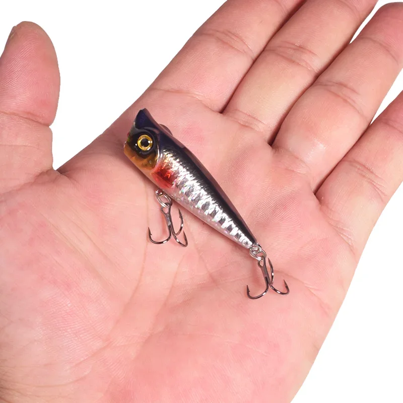 1 pièce de top leurre de pêche, 5 cm, 4.8 g, mini wobbler flottant, appât artificiel avec hameçon pour bass, brochet, silure, poisson, swimbaits