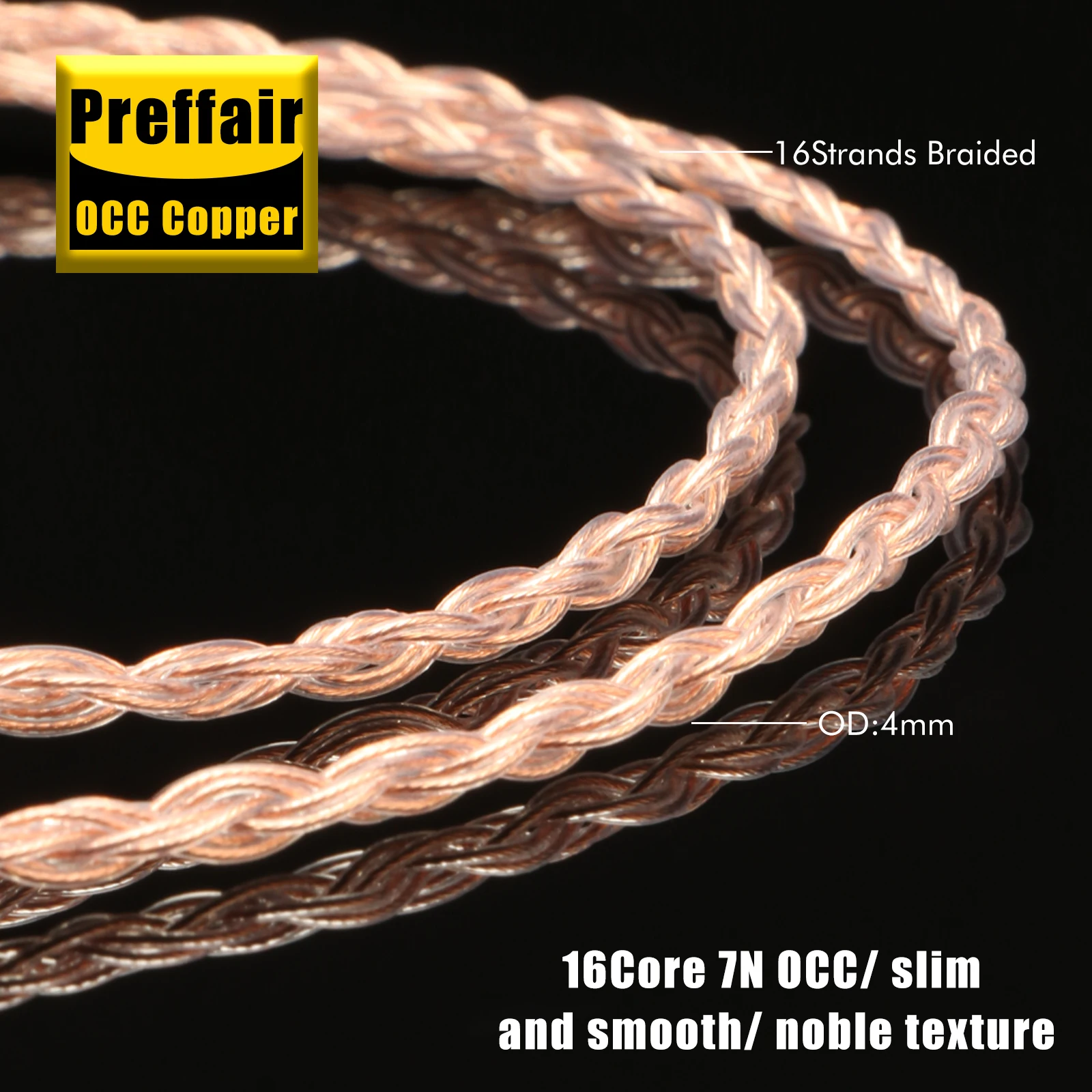1PCS 16 Kerne 99% 7N OCC Kopfhörer Kabel Für HD580 HD600 HD650 HDxxx HD660S HD58x HD6xx – Detail 2