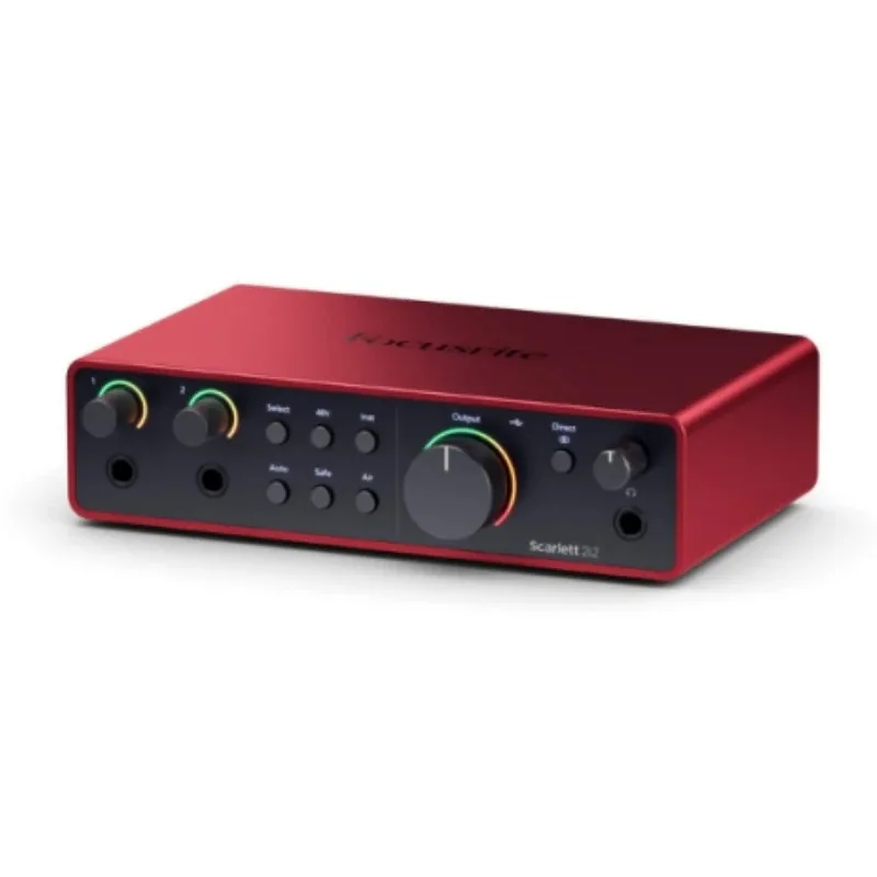 Scarlett 2i2 4th Gen USB Audio Interface Studio-Quality 2-in, 2-out Interface with Hi-Z and Line Inputs for Recording