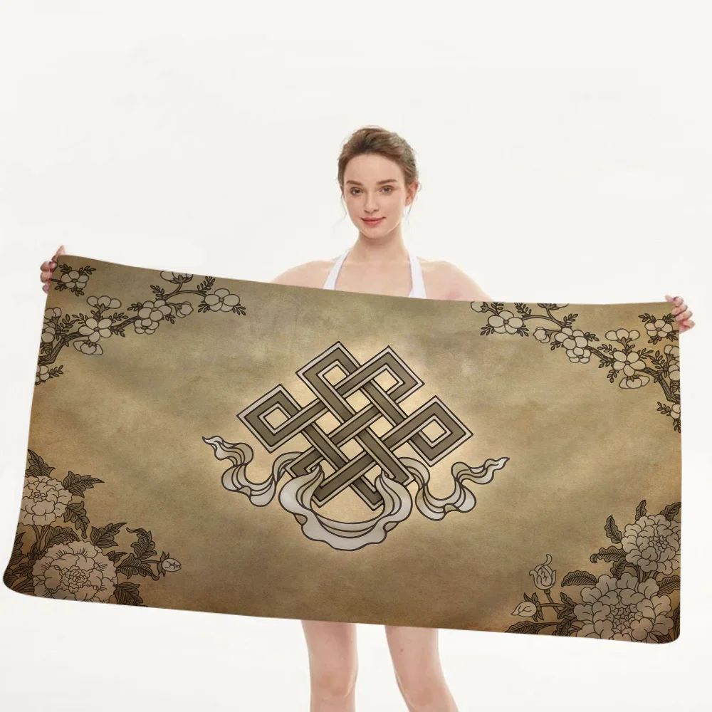 Nordic Viking Vintage ผ้าเช็ดตัวชายหาดการ์ตูนน่ารักฤดูร้อนเด็กขนาดใหญ่สระว่ายน้ําผ้าเช็ดตัวชายหาดไมโครไฟเบอร์ดูดซับสําหรับว่ายน้ํา