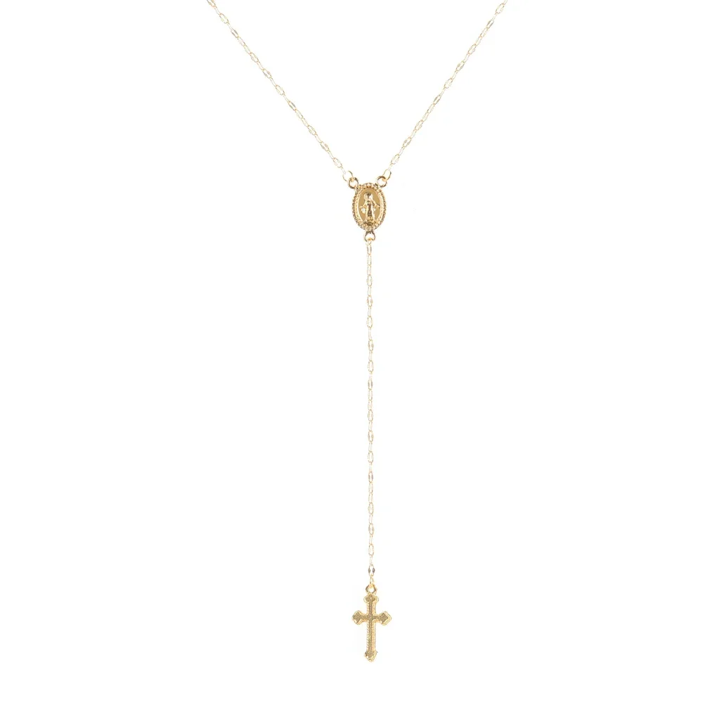 SUMENG 2024 New Fashion Vintage Christian Cross Bohemia Religious Rosary Pendant Necklace For Women Charm Jewelry Gifts