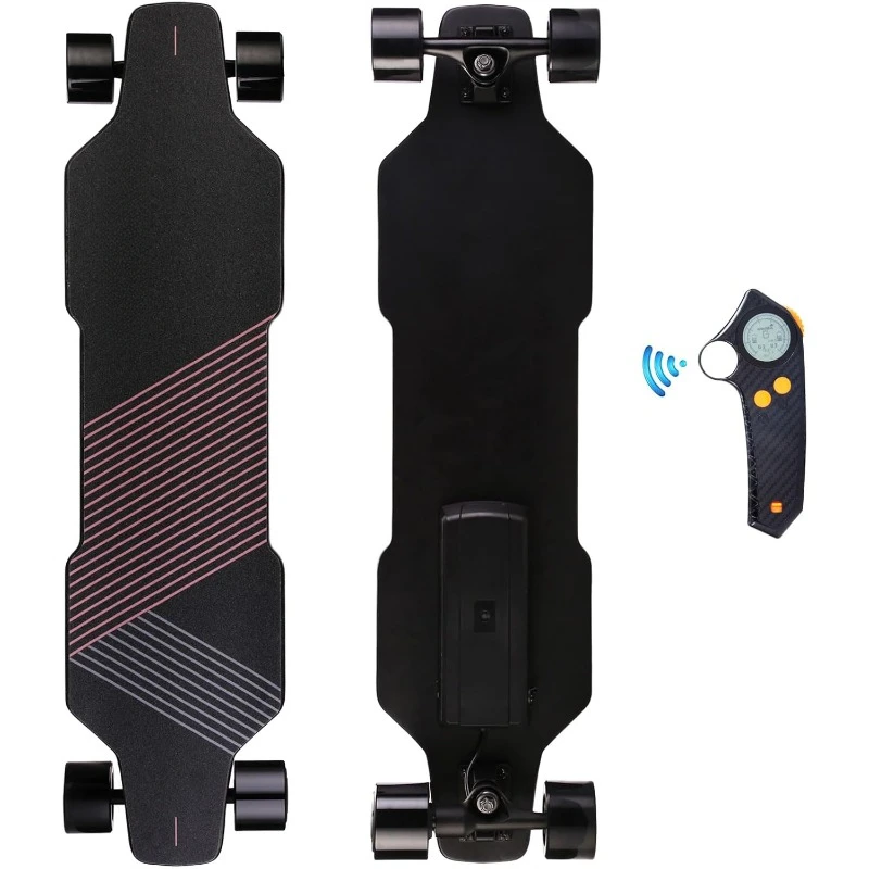 Electric Skateboard with Remote Control for Beginners, 350W Brushless Motor, Max 12.4 MPH