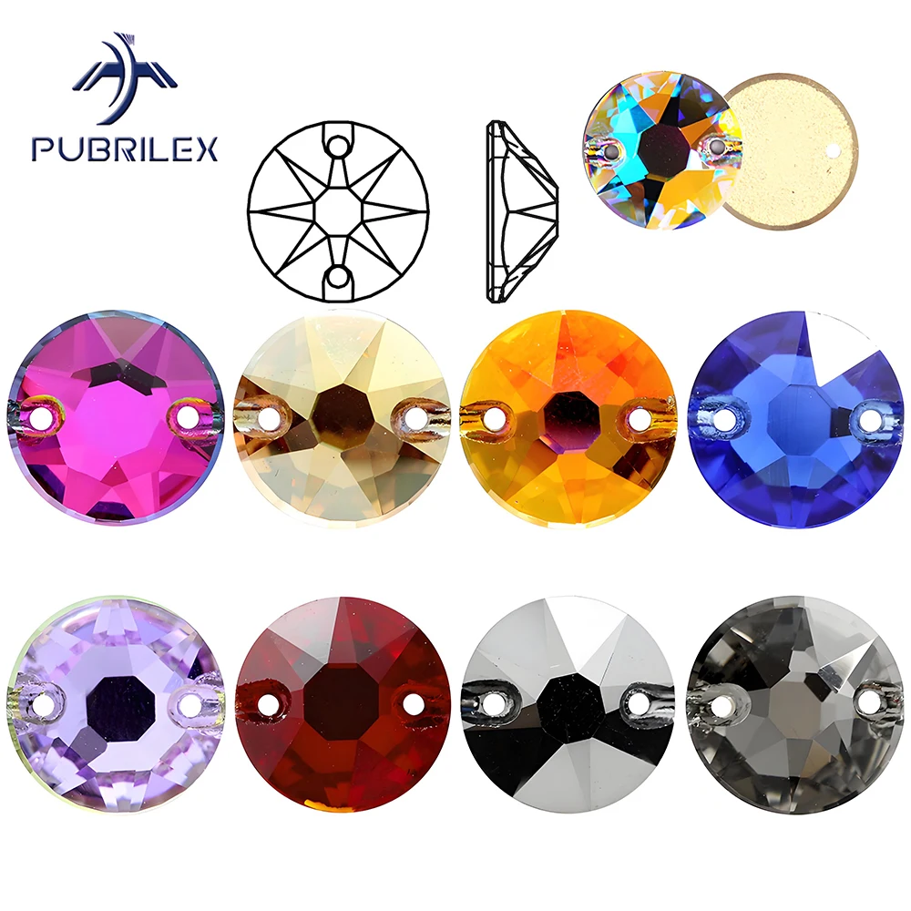 PUBRILEX XIRIUS parte posterior plana coser en Strass cristal Strass vestido de lujo costura y accesorios hacer cristales DIY para manualidades