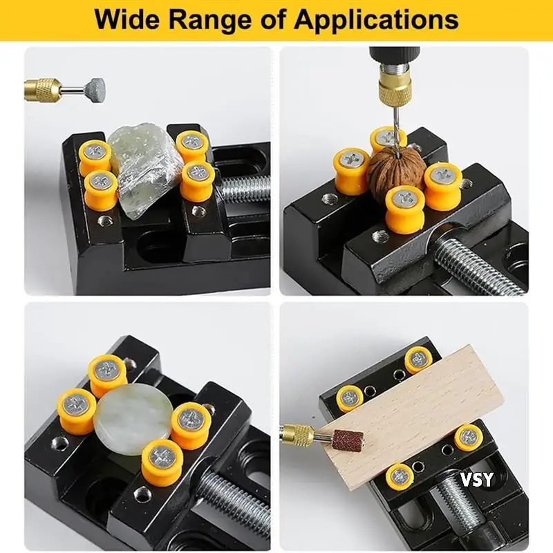 

2Sets Mini Vice Small Parallel Table Vice Flat Mini Table Vice Flat Mini Vice Drill Vice For Jewellery Crafts DIY