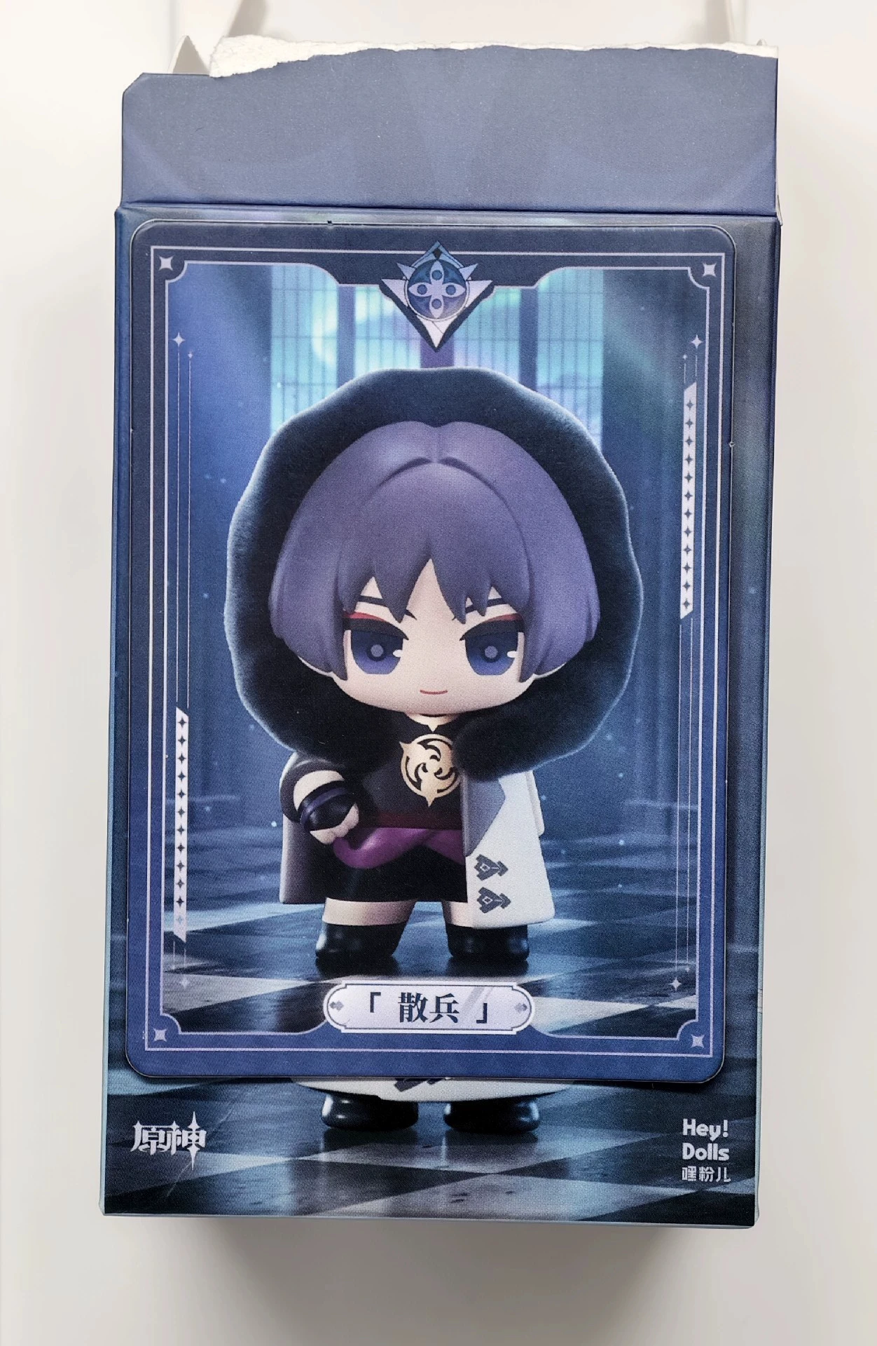 ​ En Stock Genshin Impact oficial Fatui serie Chibi caja ciega Wanderer versión Q colección de figuras de PVC Cosplay