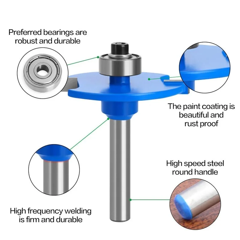 For 1pc 6.35mm Shank T-Sloting Biscuit Joint Slot Cutter Jointing Slotting Router Bit 4mm Height Milling Cutter Wood Working