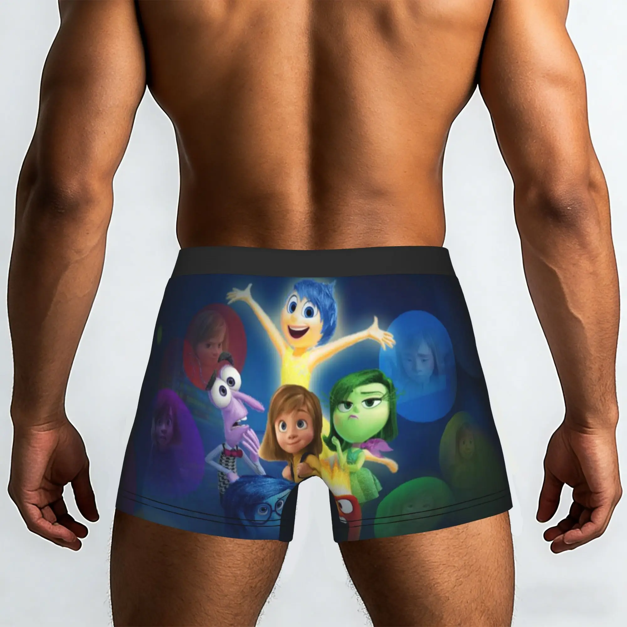 Customized Male Funny I-Insides Cartoon Out   Underwear  Boxer Briefs Soft Shorts Panties Underpants