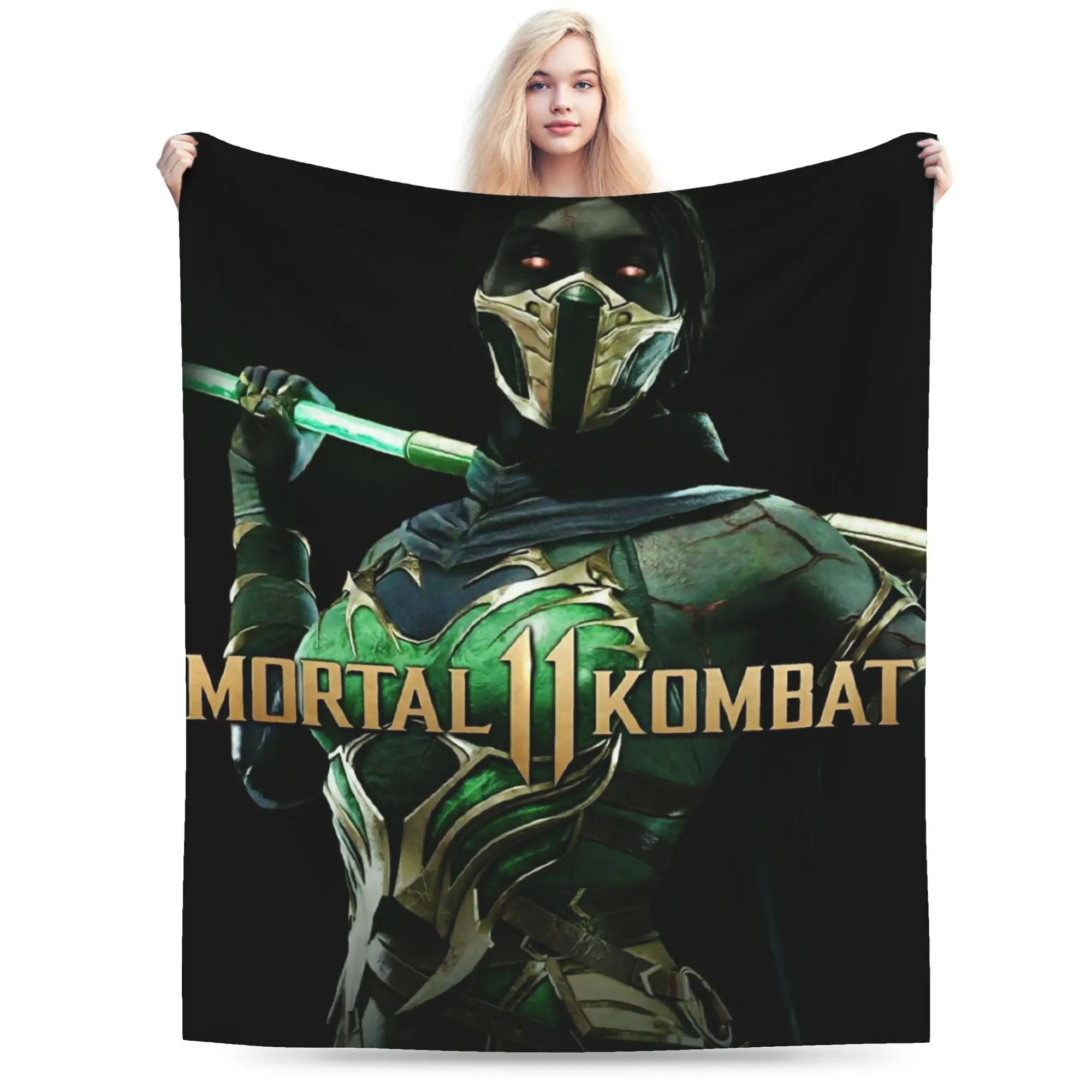 Super Soft Mortal Kombat II Moive 2026 Throw Blanket Premium Fleece Flannel Lightweight  Bed Blanket Cozy Warm Bedspread