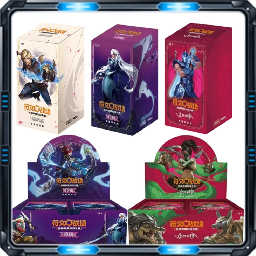 genuine-shiningsoul-rune-battlefield-trading-cards-vol4-divine-contest-league-of-legends-collectible-game-cards-anime-toy-gifts